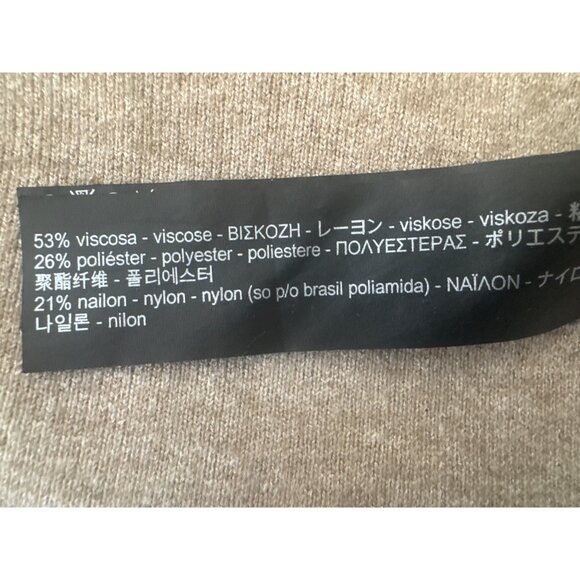 ZARA Knit Open Front Small Cardigan Coat Gray & Beige Viscose Blend Womens - Picture 11 of 12